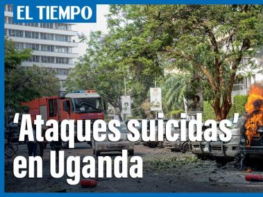 Tres muertos y 33 heridos en los "ataques suicidas" en la capital de Uganda.