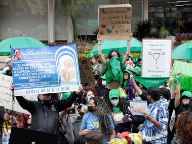 Protesta por la despenalización del aborto
