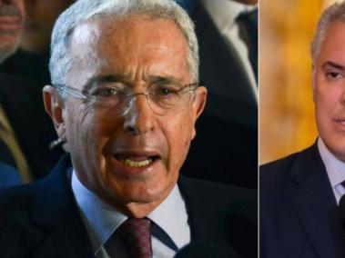 El expresidente Álvaro Uribe y el presidente Iván Duque.