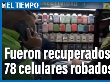 En un operativo, las autoridades lograron recuperar 78 celulares robados.