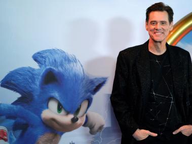 Jim Carrey (1962, Canadá) posa para la presentación del filme 'Sonic the Hedgehog' en Londres, en 2020.