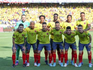 Primer tiempo entre la selección Colombia vs Perú en Barranquilla, por el clasificatorio al mundial de Qatar 2022. 28 de enero 2022.