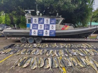 Se incautaron 1.665 kilogramos de pesca blanca.