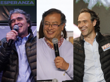 Fajardo, Petro y Gutiérrez, candidatos presidenciales.
