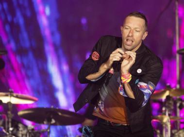 Chris Martin, cantante de Coldplay, en concierto.
