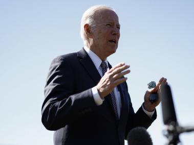 Joe Biden, presidente de Estados Unidos en su arribo al fuerte Lesley J. McNair en Washington