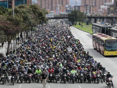Paro de motociclistas en Bogotá
