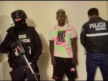 Futbolista Gabriel Cortez, capturado por la policía de Ecuador.