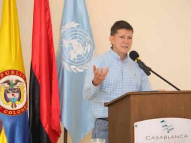 Wilson Ruiz en el lanzamiento de la estrategia, en Cúcuta.