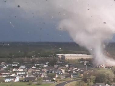 Imagen del devastador tornado en Andover.