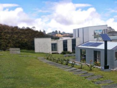 Panorámica de la Casa Origami: primer prototipo 3D de vivienda en el país hecho por la compañía.