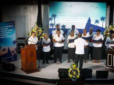 La presentación del coro de la Primera Iglesia Bautista durante el reconocimiento a la dignidad raizal del pueblo de San Andrés, Providencia y Santa Catalina, fue uno de los momentos más emotivos del evento.