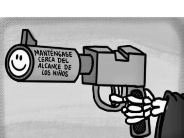 Control de armas en EE. UU., caricatura de Matador