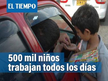 500 mil niños se encuentran trabajando por las calles en el país
