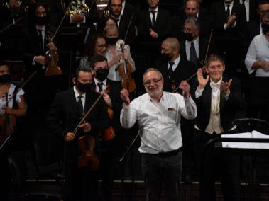 Ensayos de la Orquesta Filarmónica de Cali previo al concierto de sus 20 años.