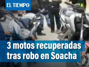 Tres motocicletas recuperadas por la Sijín de Soacha en el barrio León 13