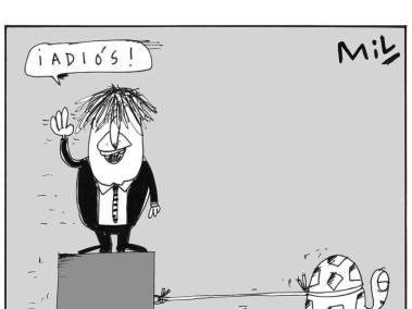 Boris Johnson se despide - Caricatura de Mil
