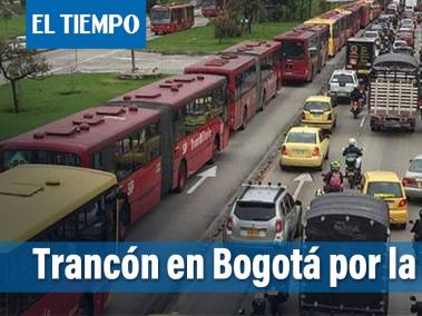 Trancón monumental en calle 80 de Bogotá: ciudadanos soportaron horas