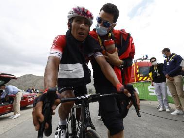 El colombiano Nairo Quintana, del equipo Arkea Samsic, de destacada actuación en Tour.