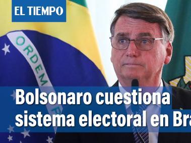 Bolsonaro cuestiona el sistema electoral brasileño en reunión con embajadores.