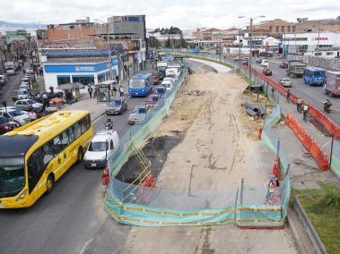 Así luce el tramo 3 de las obras de TransMilenio por
la carrera 68.