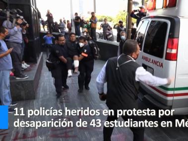 Sucedió surante la protesta por la desaparición de 43 estudiantes de la escuela normal de Ayotzinapa en 2014.