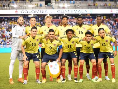 Selección Colombia, en el partido contra Guatemala.