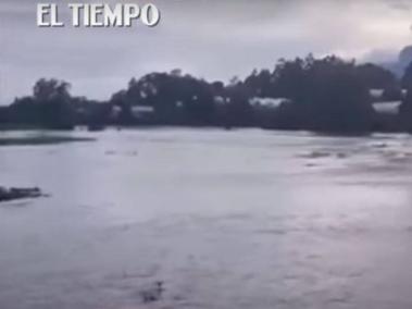 Municipio de Tabio, en alerta por posible desbordamiento del río Frío. Reportan cultivos afectados.