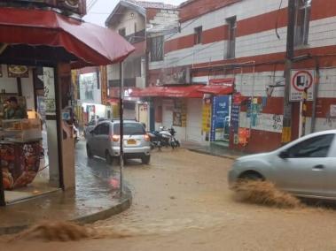 Inundaciones en las calles de Medellín