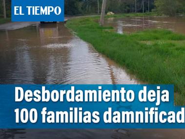 Se desbordó quebrada en Cundinamarca: 100 familias damnificadas