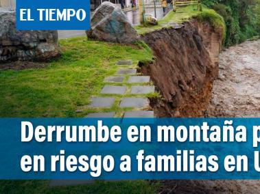 Familias en el barrio Alfonso López de Usme en riesgo por derrumbe de una montaña