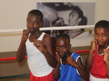 Palenque: niños boxeadores.