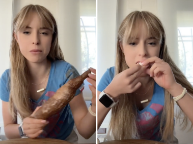 La usuaria española se volvió viral por su intento de comer yuca cruda.