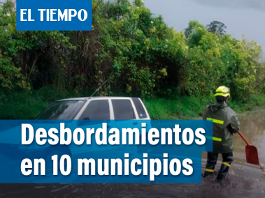 Emergencias en Cundinamarca, desbordamiento y deslizamientos 10 municipios