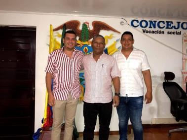 Concejales sancionados y el presidente del Concejo de Montelíbano (Córdoba).