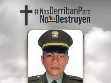 Patrullero Medel Muñoz Medina, asesinado en El Bordo (Cauca)