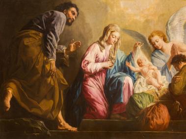Representación de  la Natividad, una de las escenas más reproducidas en el arte religioso.