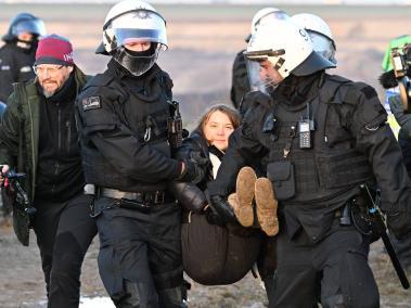 Greta Thunberg, detenida en Alemania.