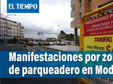 Habitantes y comerciantes de los sectores de Modelia y Salitre se manifestaron en contra del proyecto de las zonas de parqueo pago.