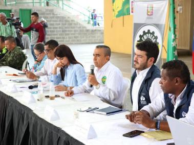 Alcalde de Dosquebradas, Secretaría de Gobierno de Risaralda, Policía, Ejército y otras instituciones nacionales en consejo de seguridad el pasado 6 de febrero.