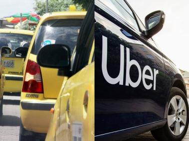 Vehículos taxi y uber