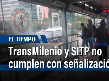 TransMilenio no cumple con señalización para personas con discapacidad