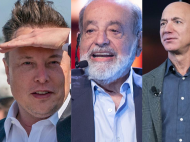 Elon Musk, Carlos Slim y Jeff Bezos