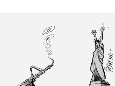 Otra masacre en EE. UU. - Caricatura de Guerreros