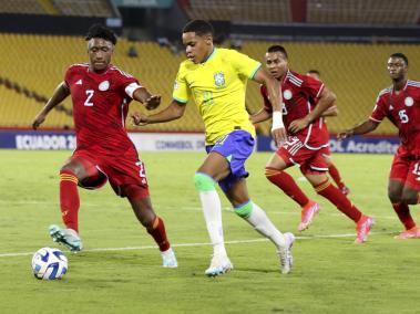 La derrota contra Brasil dejó a Colombia al borde de la eliminación en el Suramericano Sub-17.