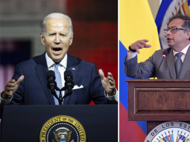 El presidente de Estados Unidos, Joe Biden, y el presidente de Colombia, Gustavo Petro.
