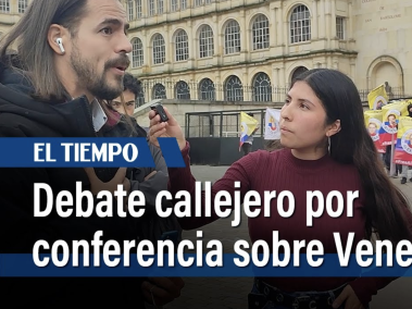 Debate callejero por conferencia sobre Venezuela