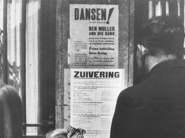 NYT: Más de 300 mil holandeses presuntamente colaboraron con los nazis. Un póster de tiempos de guerra sobre lidiar con colaboradores.