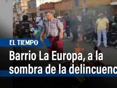 Motoladrones golpeados por la comunidad del barrio Europa