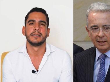 De izq. a der.: El senador Álex Flórez, y el exsenador Álvaro Uribe.